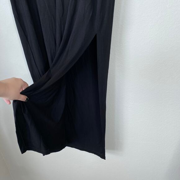EILEEN FISHER Black Sleeveless Tank Midi Dress Size Small Casual Jersey Knit - Picture 5 of 6